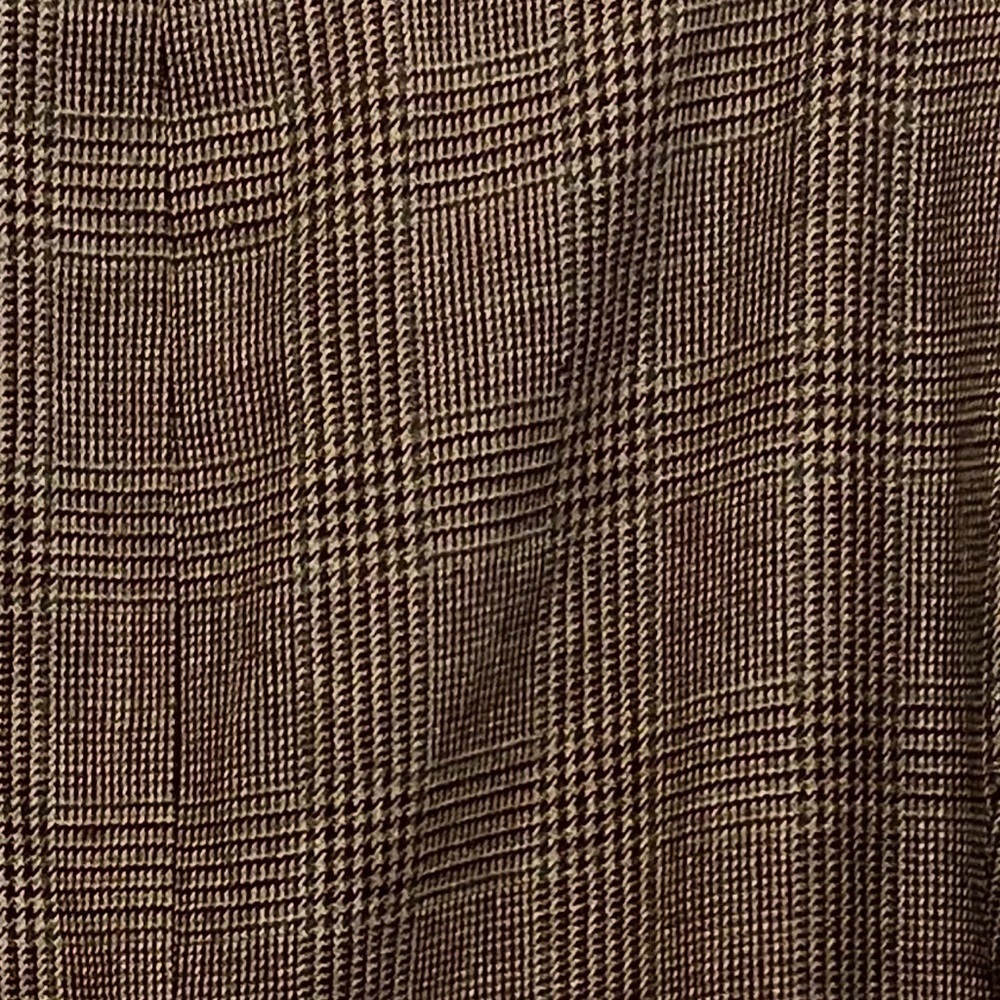 Lauren Ralph Lauren Wool Elbow Patch Houndstooth Dark Brown Check Blazer 48R - Picture 13 of 13